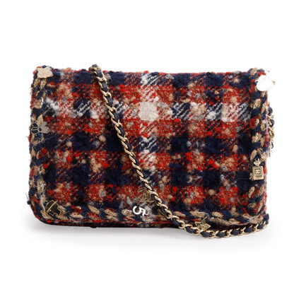 Chanel Multicolor Tweed Charms Wallet On Chain