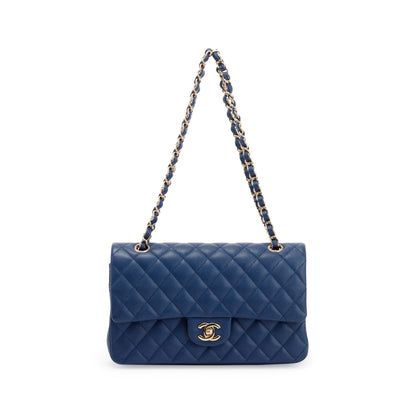 Chanel Navy Blue Classic Medium Double Flap Bag