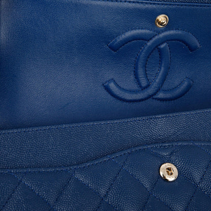 Chanel Navy Blue Classic Medium Double Flap Bag