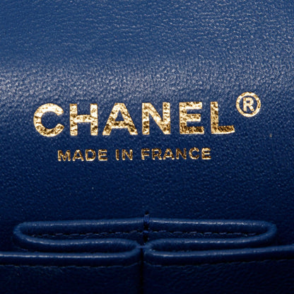 Chanel Navy Blue Classic Medium Double Flap Bag