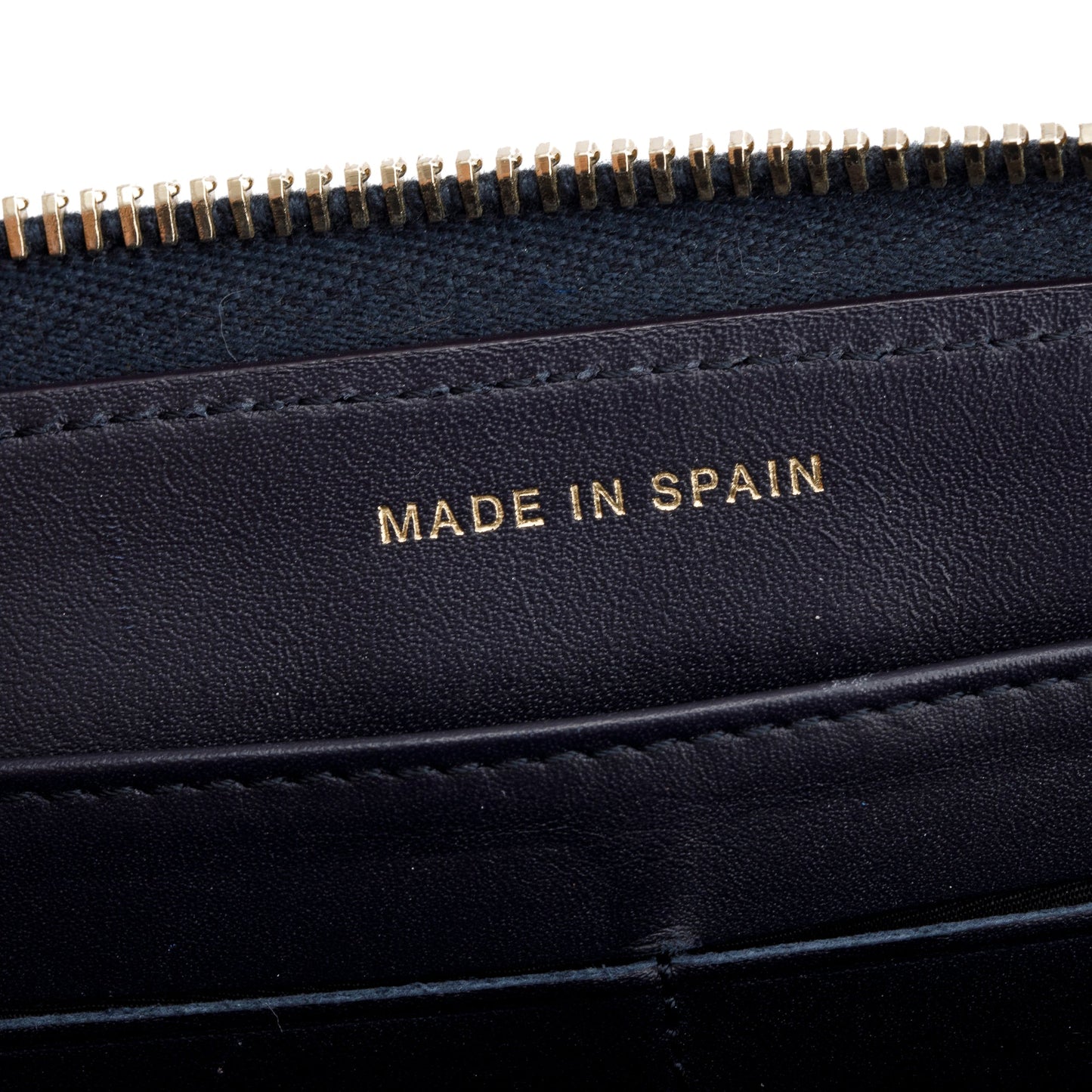 Chanel Navy Calfskin Leather Reissue Zip Around Wallet