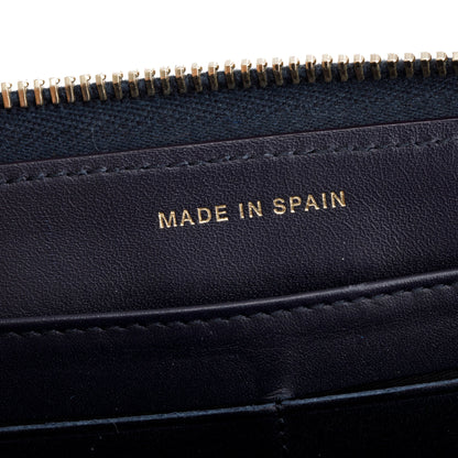 Chanel Navy Calfskin Leather Reissue Zip Around Wallet