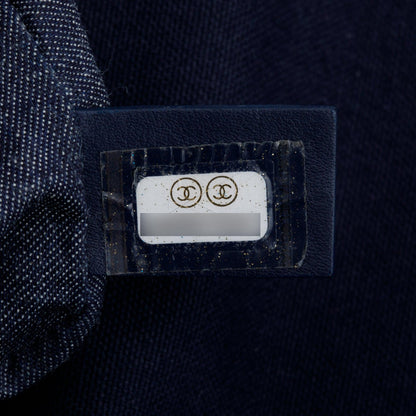 Chanel Navy Canvas Large 19 Flap Bag