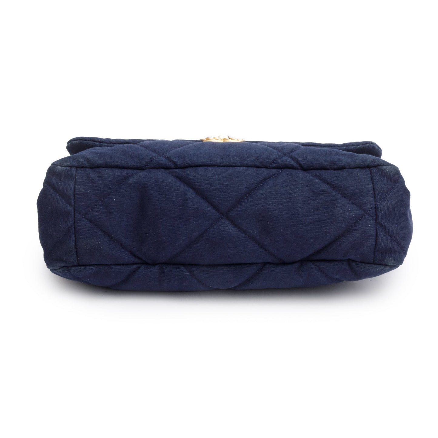 Chanel Navy Canvas Large 19 Flap Bag