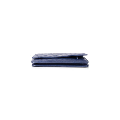 Chanel Navy Caviar Classic Wallet on Chain