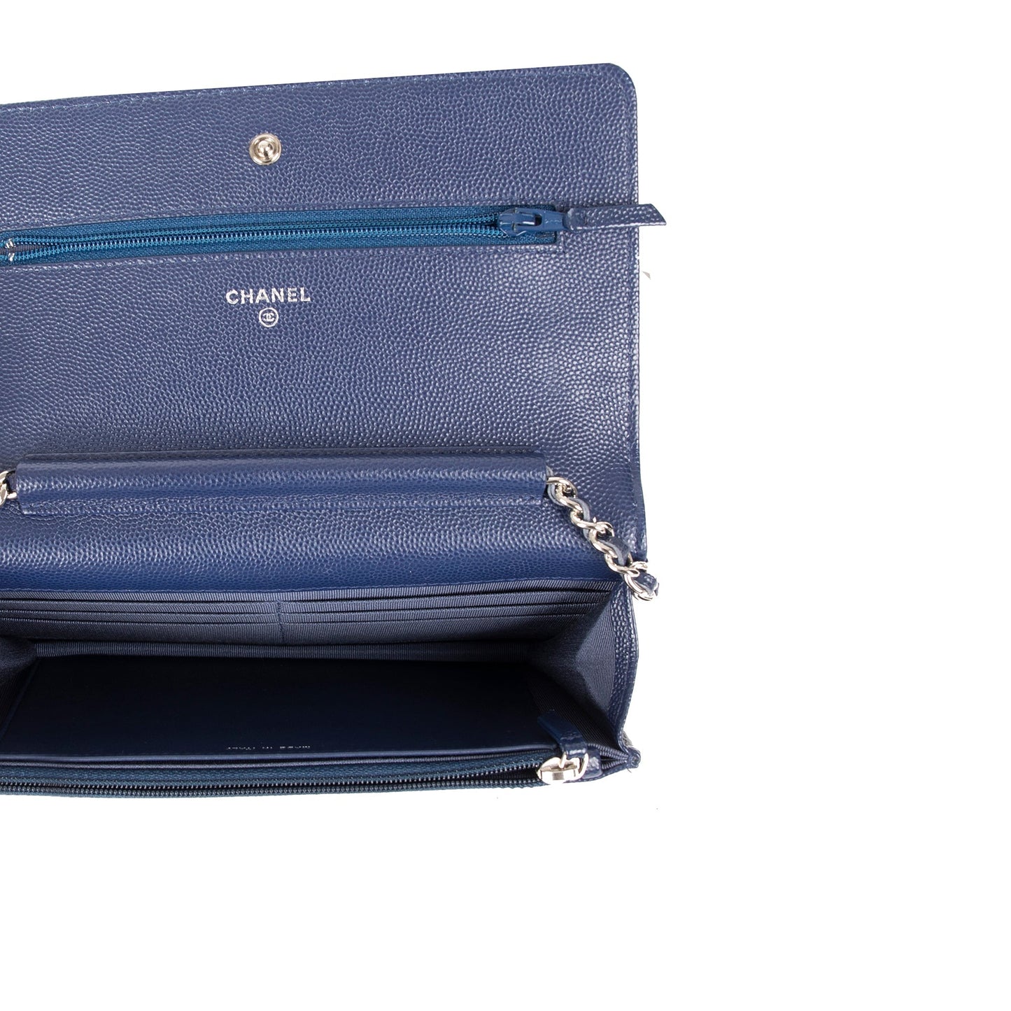 Chanel Navy Caviar Classic Wallet on Chain