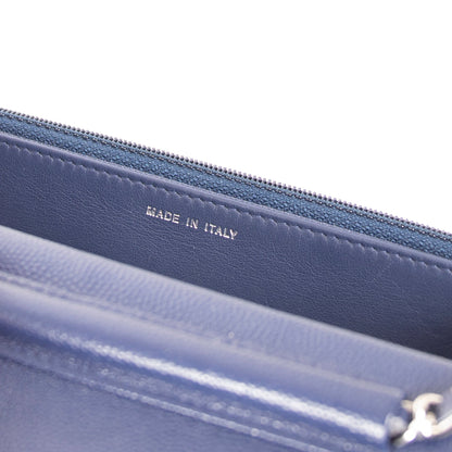 Chanel Navy Caviar Classic Wallet on Chain