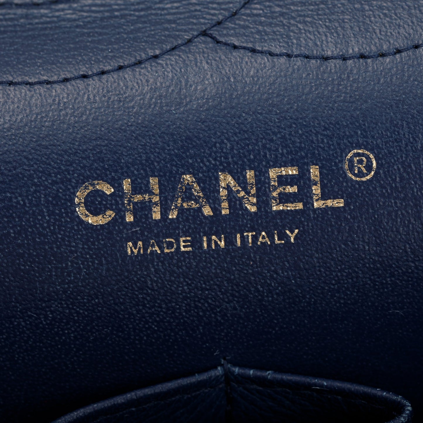 Chanel Navy Caviar Leather Classic Jumbo Double Flap Bag