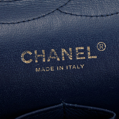 Chanel Navy Caviar Leather Classic Jumbo Double Flap Bag