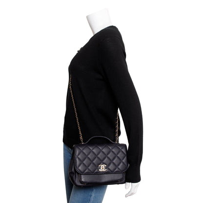 Chanel Navy Caviar Leather Medium Business Affinity Flap Bag