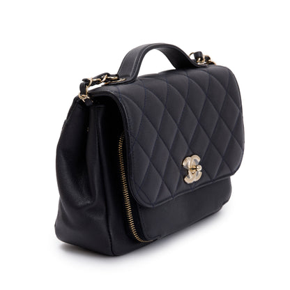 Chanel Navy Caviar Leather Medium Business Affinity Flap Bag