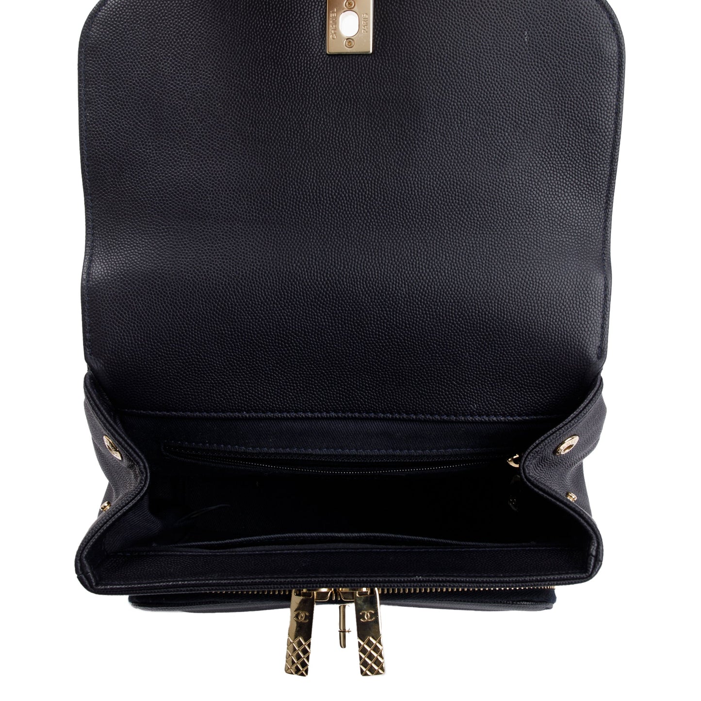 Chanel Navy Caviar Leather Medium Business Affinity Flap Bag
