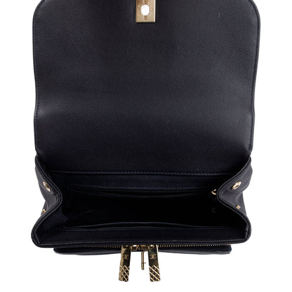 Chanel Navy Caviar Leather Medium Business Affinity Flap Bag