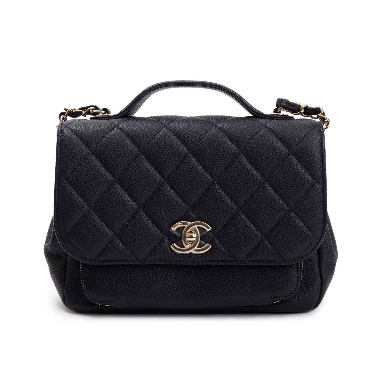 Chanel Navy Caviar Leather Medium Business Affinity Flap Bag