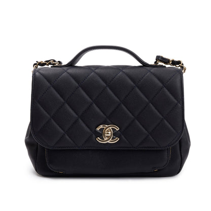 Chanel Navy Caviar Leather Medium Business Affinity Flap Bag