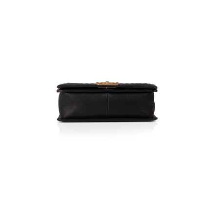 Chanel Navy Caviar Medium Boy Bag
