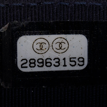 Chanel Navy Caviar Quilted Square Wallet on Chain