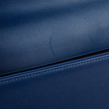 Chanel Navy Chevron Large Boy Bag