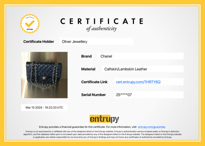 Chanel Navy Lambskin Leather Classic Medium Double Flap Bag