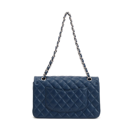 Chanel Navy Lambskin Leather Classic Medium Double Flap Bag