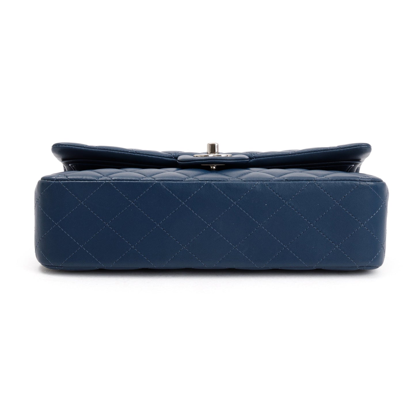 Chanel Navy Lambskin Leather Classic Medium Double Flap Bag