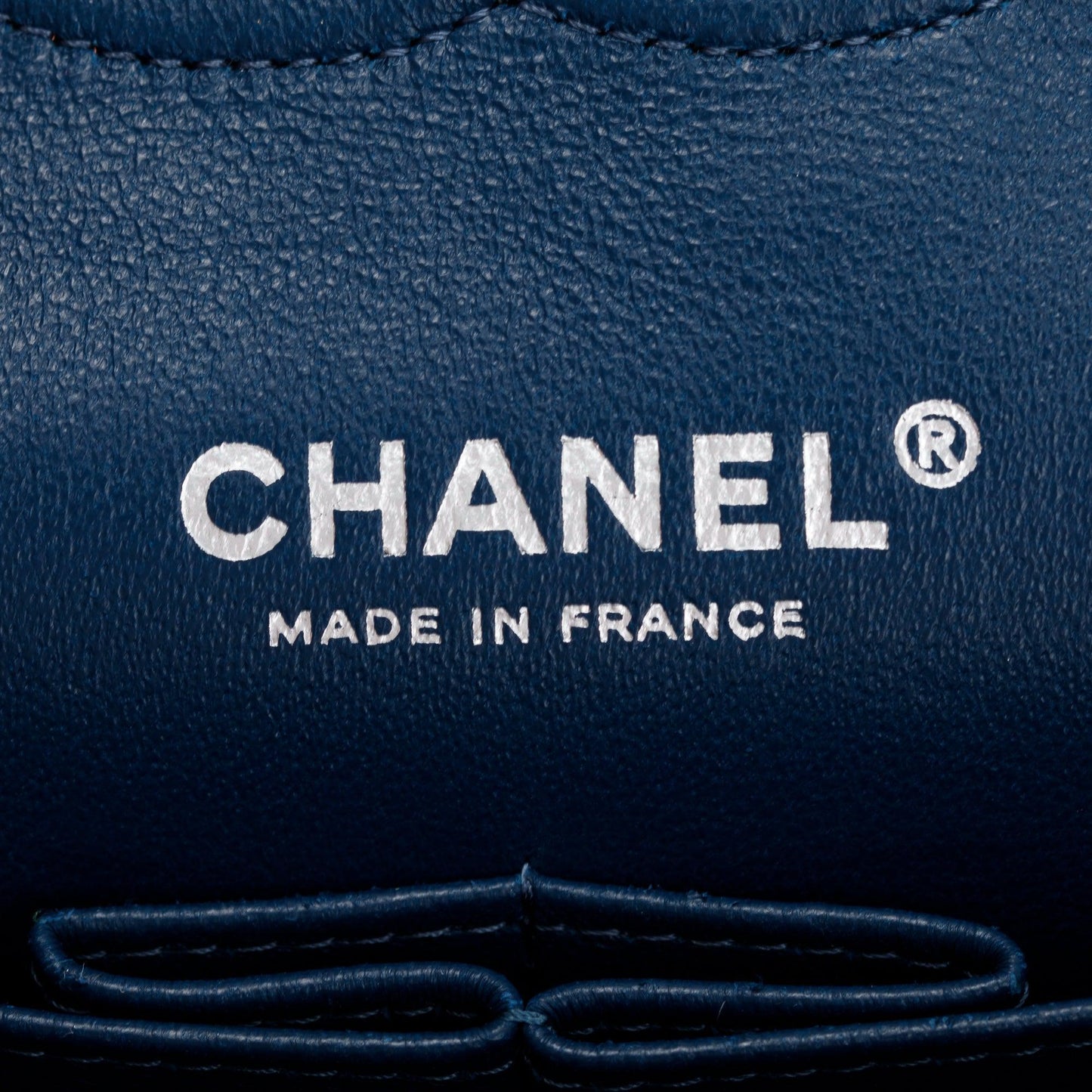 Chanel Navy Lambskin Leather Classic Medium Double Flap Bag