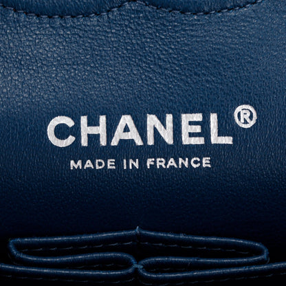 Chanel Navy Lambskin Leather Classic Medium Double Flap Bag