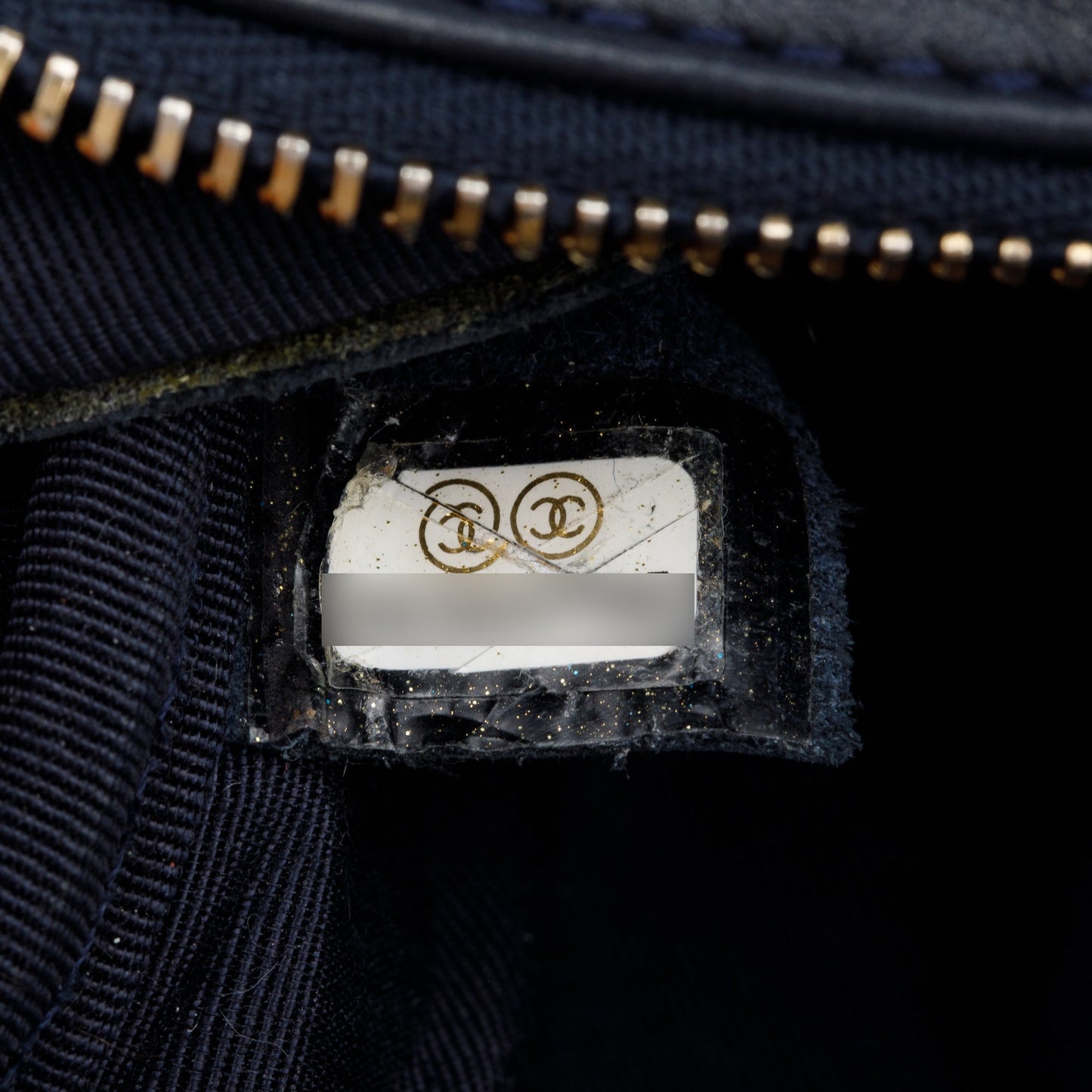 Chanel Navy Lambskin Leather Small Buckle Camera Case