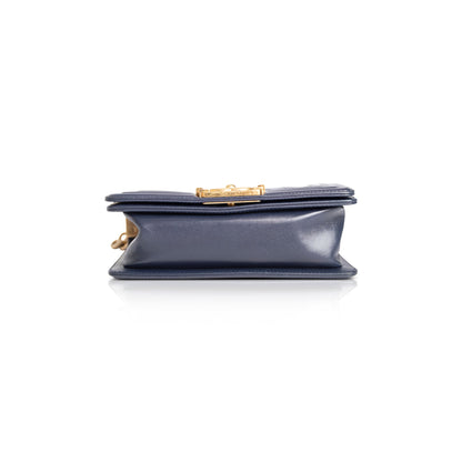 Chanel Navy Lambskin Small Boy Bag