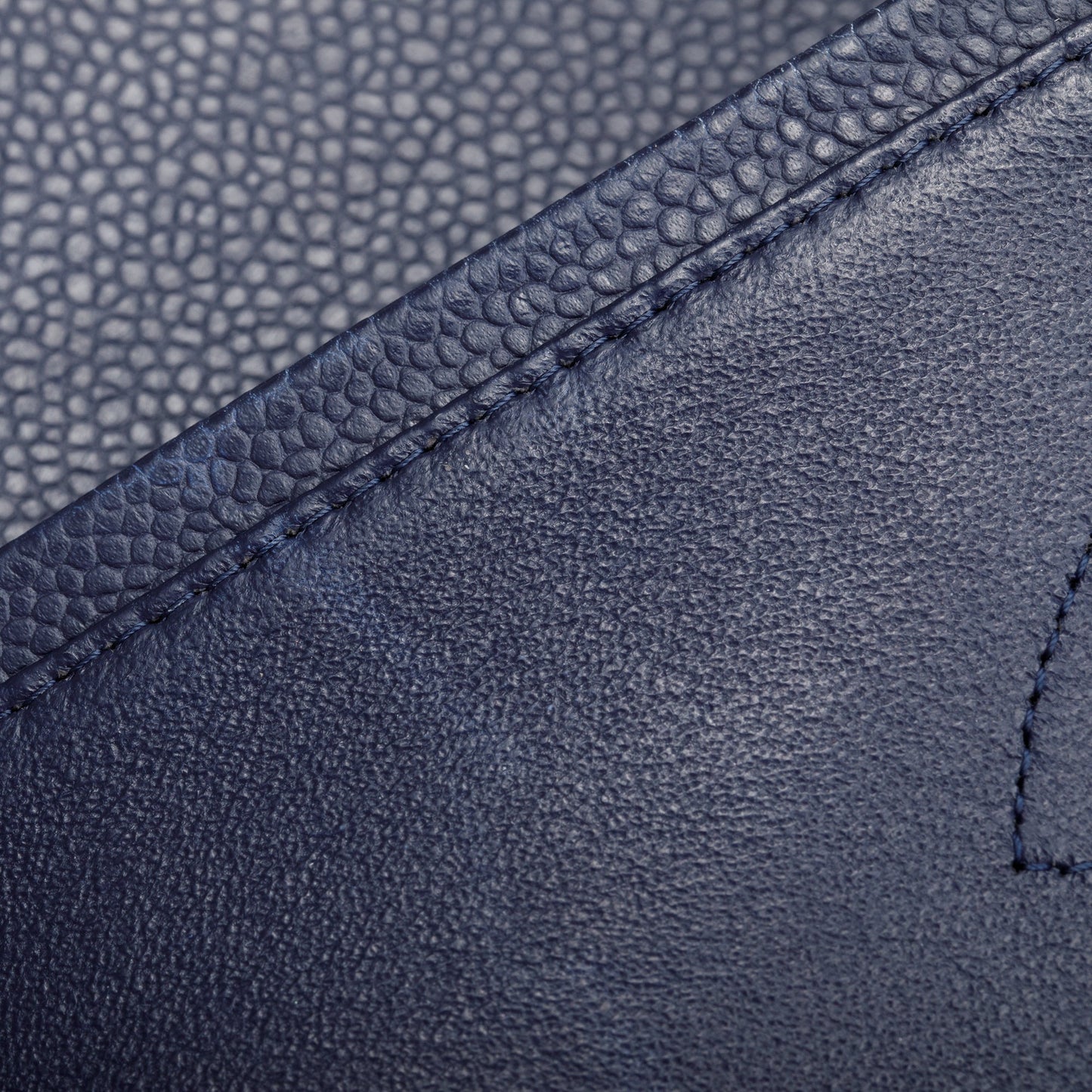 Chanel Navy Quilted Caviar Leather Classic Maxi Double Flap Bag