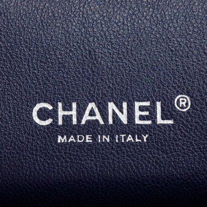 Chanel Navy Quilted Caviar Leather Classic Maxi Double Flap Bag