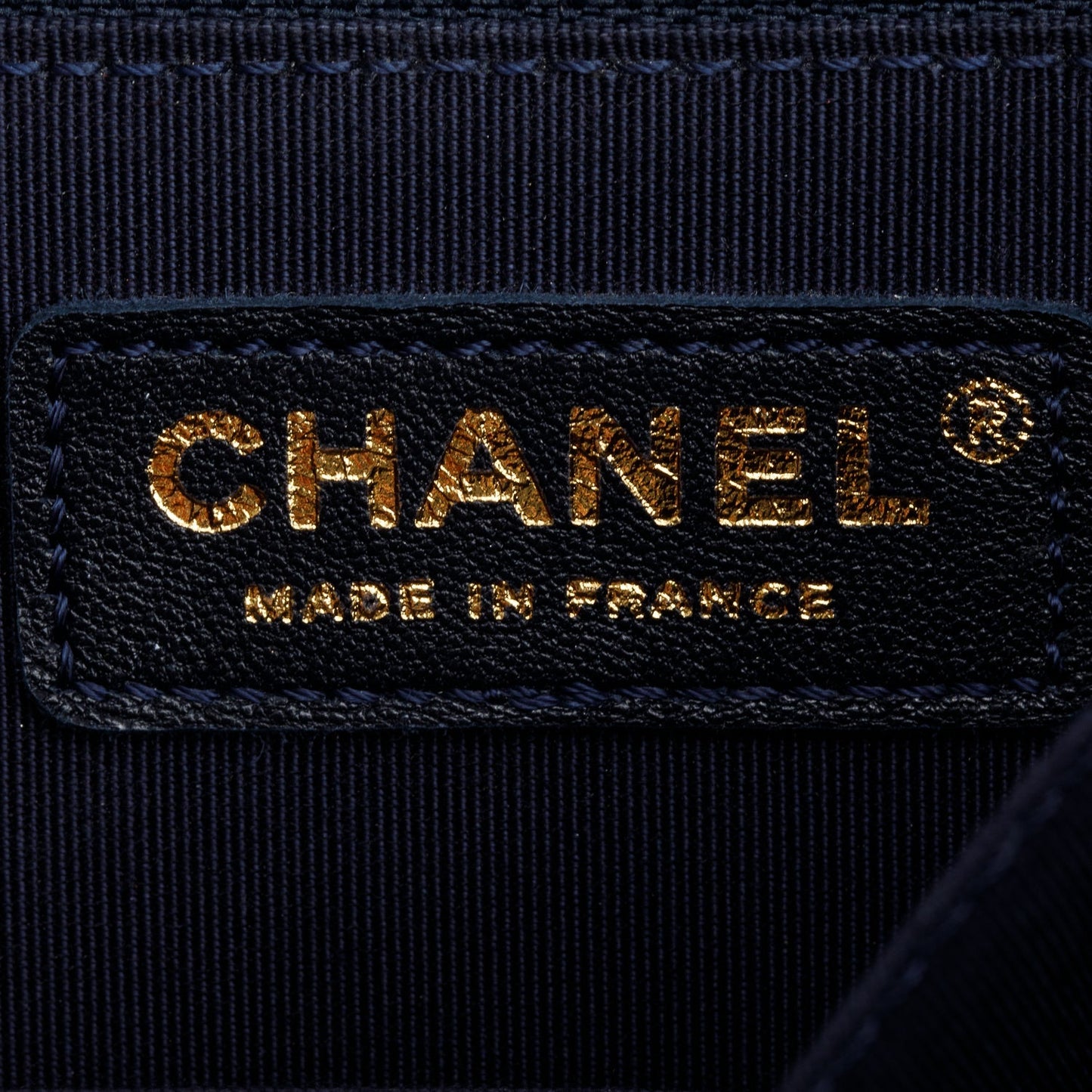 Chanel Navy Quilted Lambskin Leather Large Boy Bag