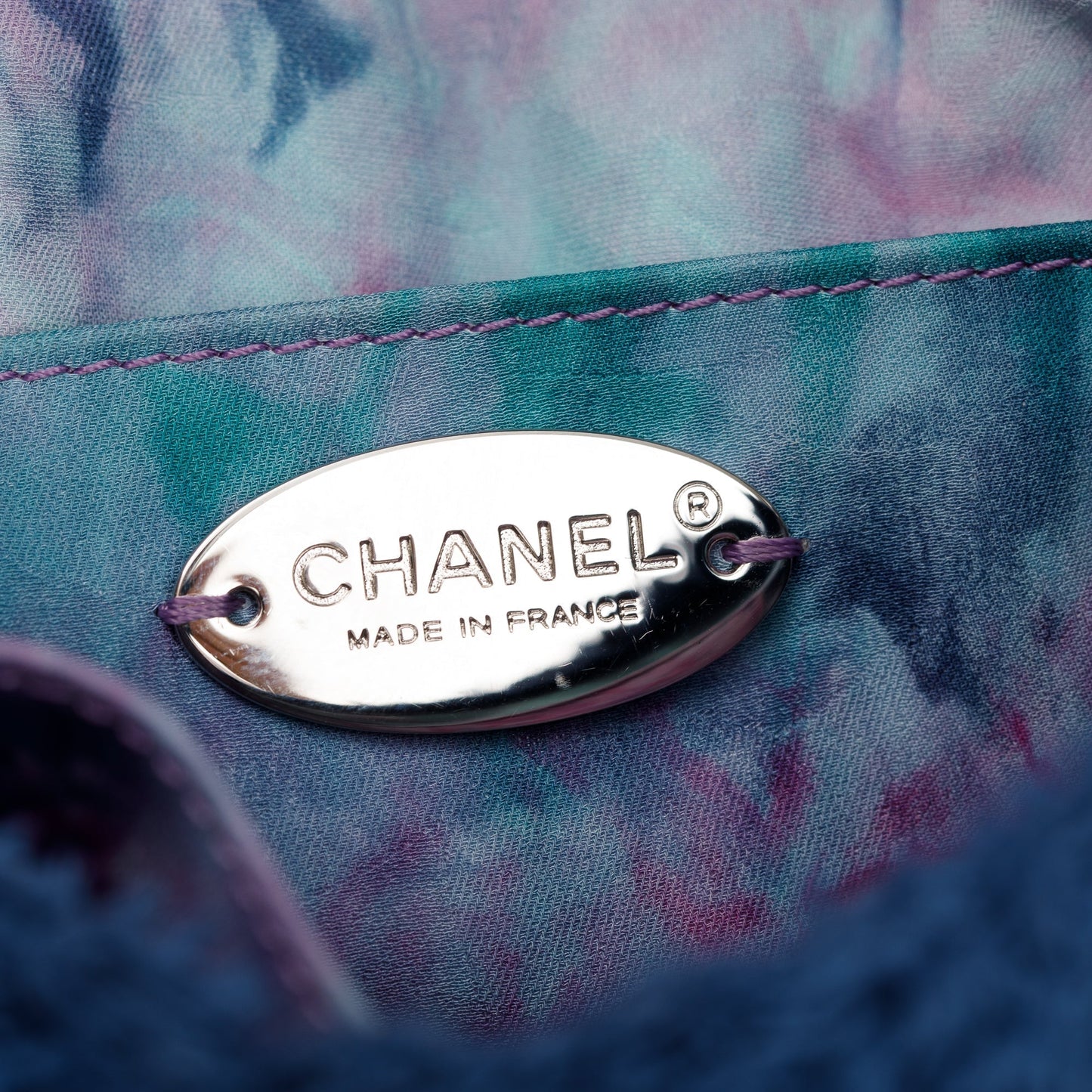Chanel Navy Quilted Shearling Small Square Flap Bag
