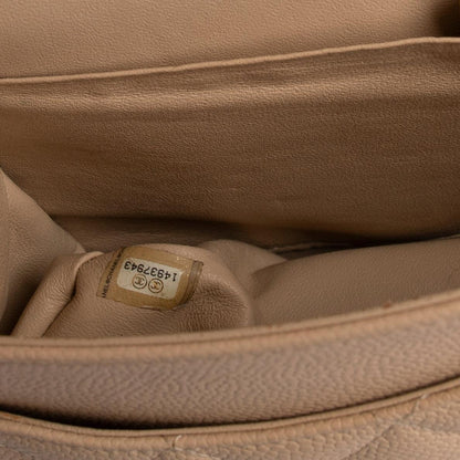 Chanel Neutral Caviar Classic Jumbo Double Flap Bag