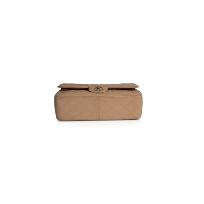 Chanel Neutral Caviar Classic Jumbo Double Flap Bag