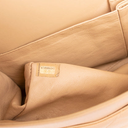 Chanel Neutral Caviar Classic Jumbo Double Flap Bag