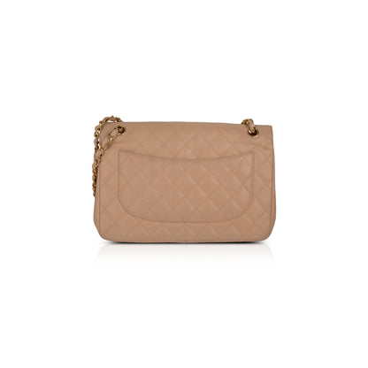 Chanel Neutral Caviar Classic Jumbo Double Flap Bag