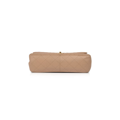 Chanel Neutral Caviar Classic Jumbo Double Flap Bag