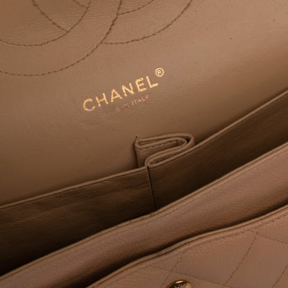 Chanel Neutral Caviar Classic Jumbo Double Flap Bag