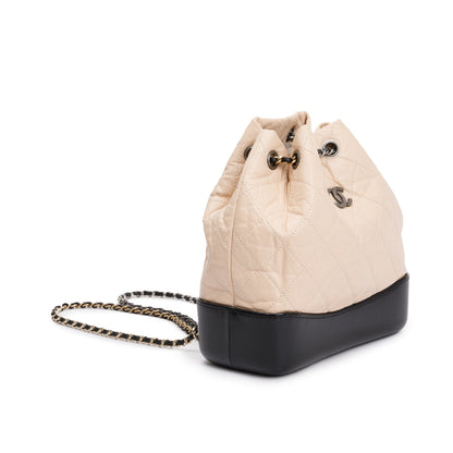 Chanel Neutral Leather Small Gabrielle Backpack
