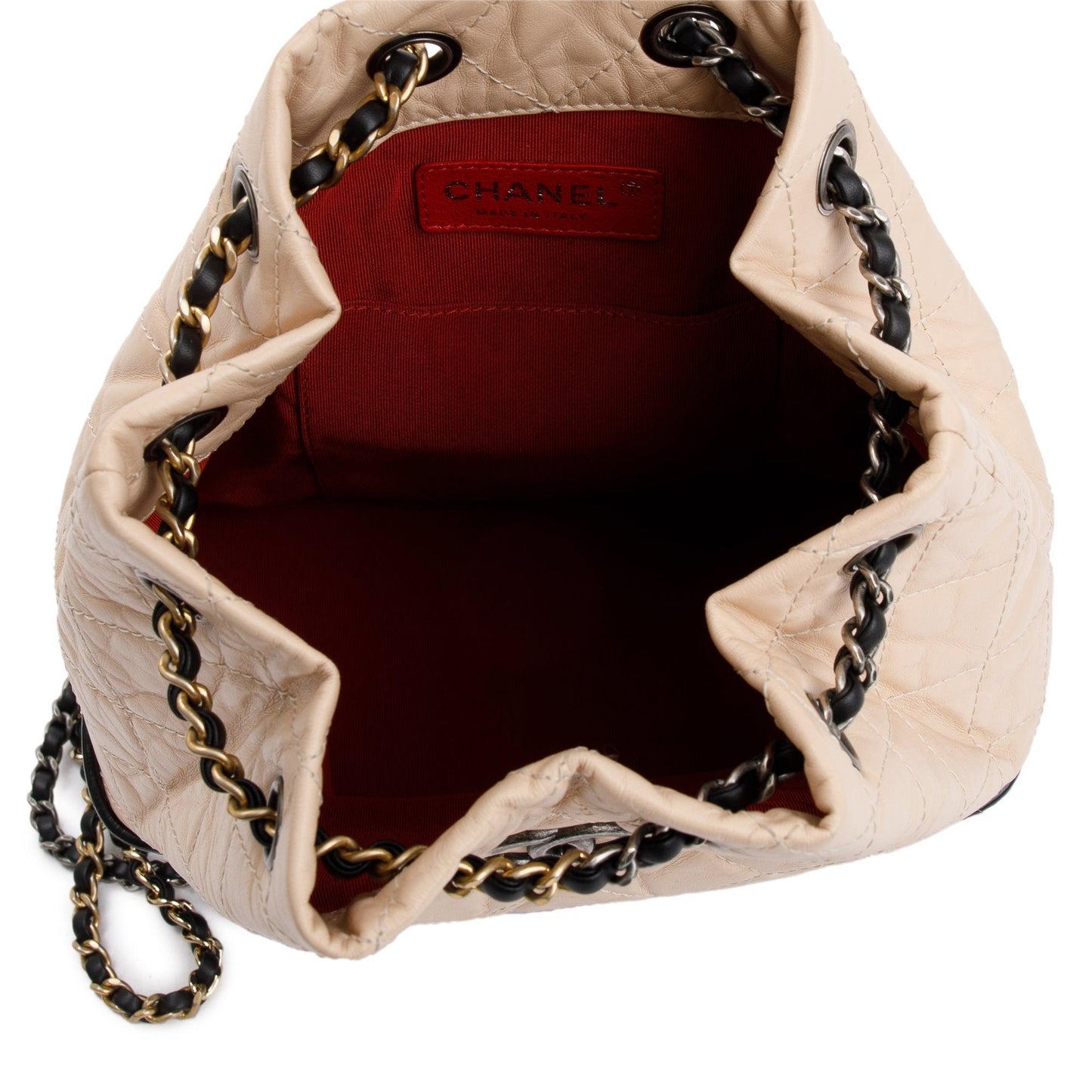 Chanel Neutral Leather Small Gabrielle Backpack