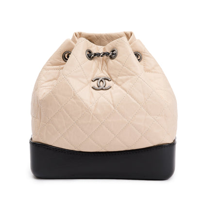 Chanel Neutral Leather Small Gabrielle Backpack