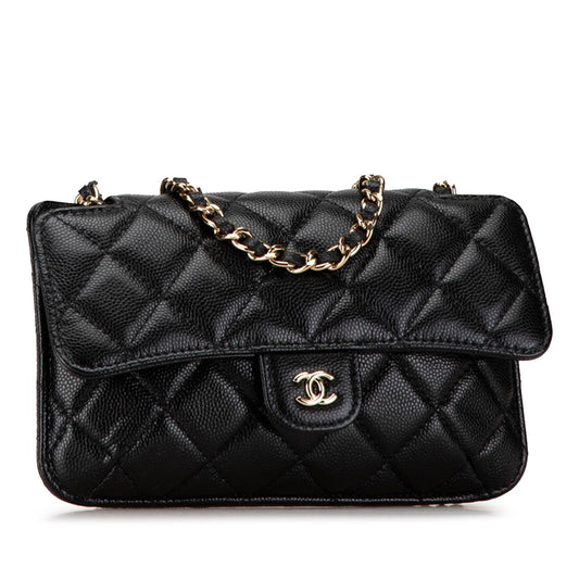 Chanel Nylon Graffiti Foldable Shopping Tote in Caviar Flap (SHG-HcnFTW)