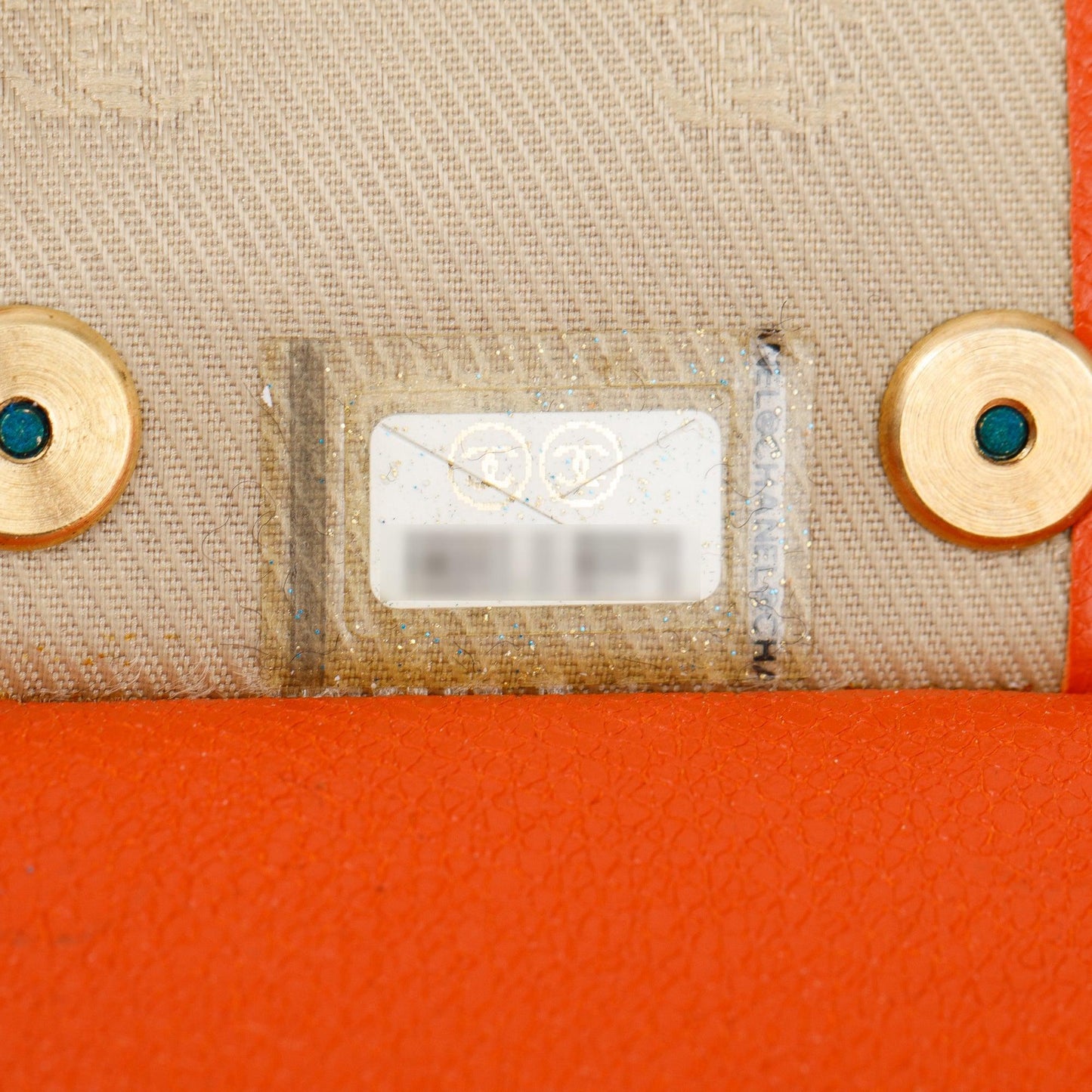 Chanel Orange Leather Key Holder