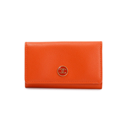 Chanel Orange Leather Key Holder