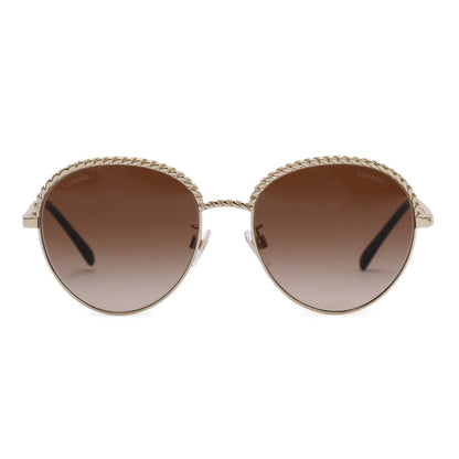 Chanel Pantos Interlocking CC Logo Removable Chain Sunglasses