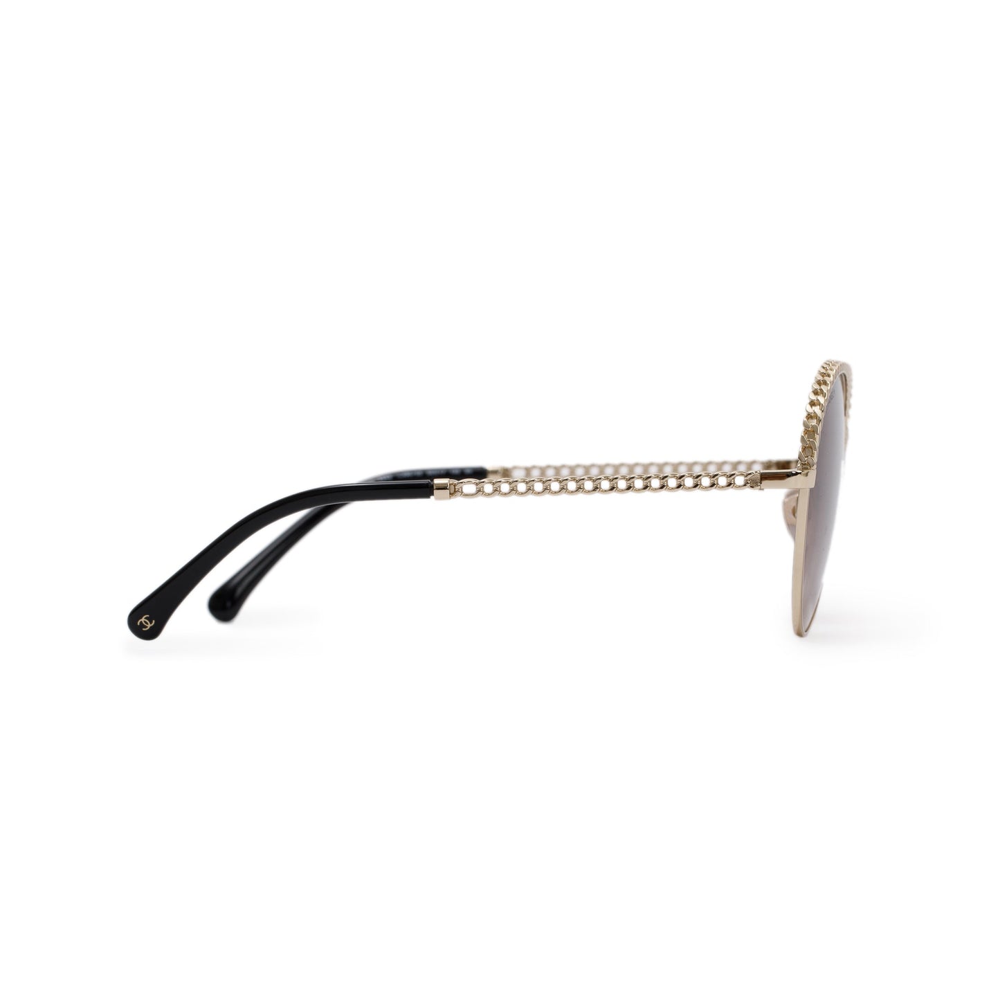Chanel Pantos Interlocking CC Logo Removable Chain Sunglasses