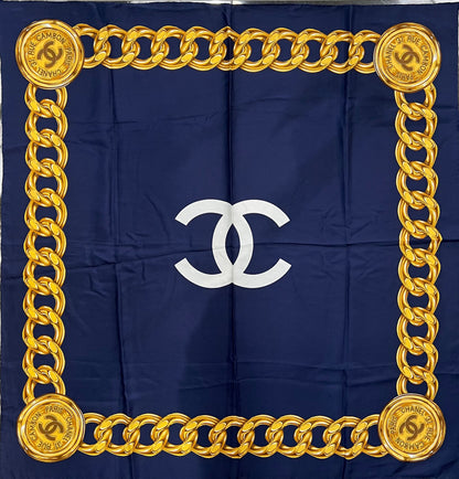 CHANEL PARIS 31 RUE CAMBON CC SILK SCARF