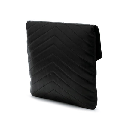 Chanel Paris Hamburg Chevron Lambskin Clutch