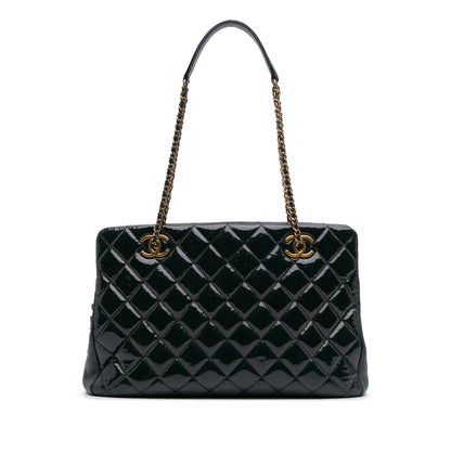 Chanel Paris Salzburg Patent and Goatskin CC Eyelet Tote